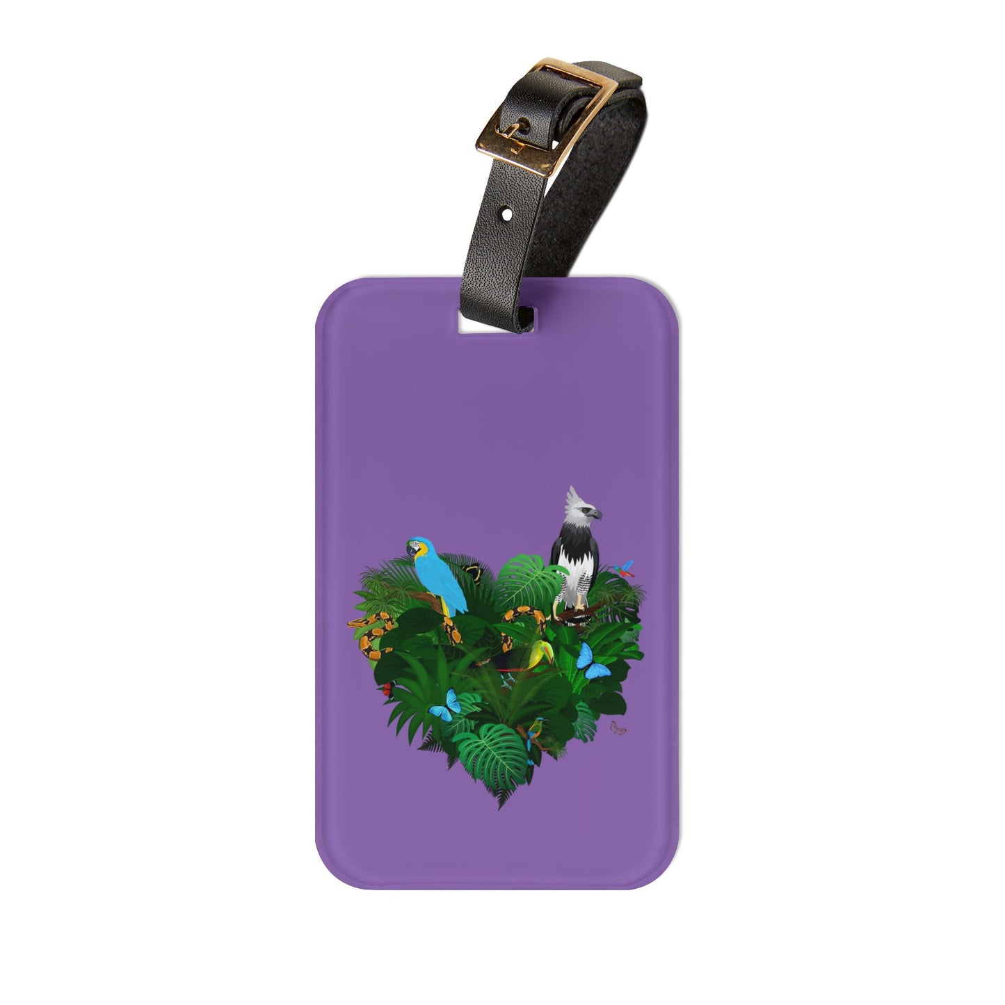 Luggage Tag - Rainforest Love, Lt. Purple