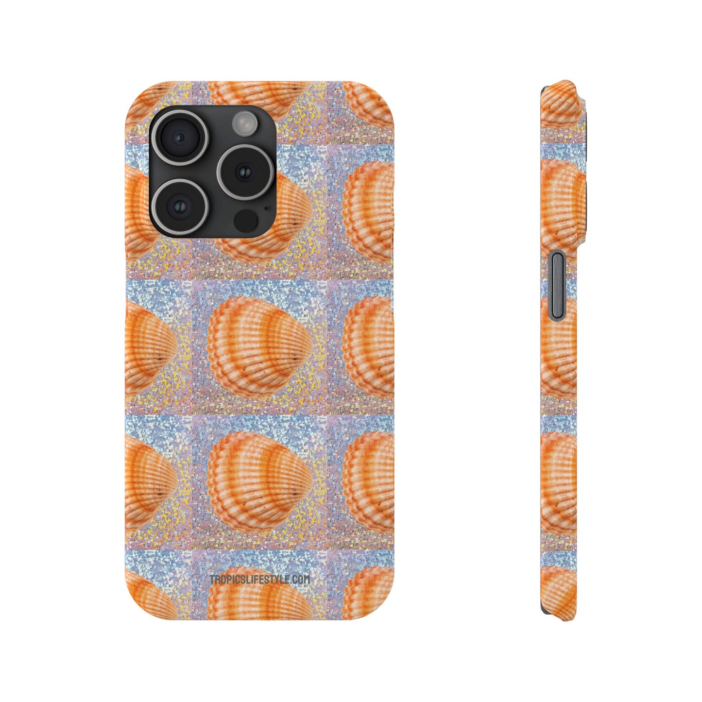 Slim Phone Cases - Disco Orange Scallop