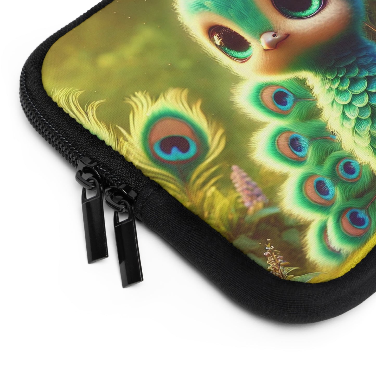 Tropical Laptop Sleeve, 5 Sizes - Perfect for Rainforest Lovers & Students / Baby Peacock