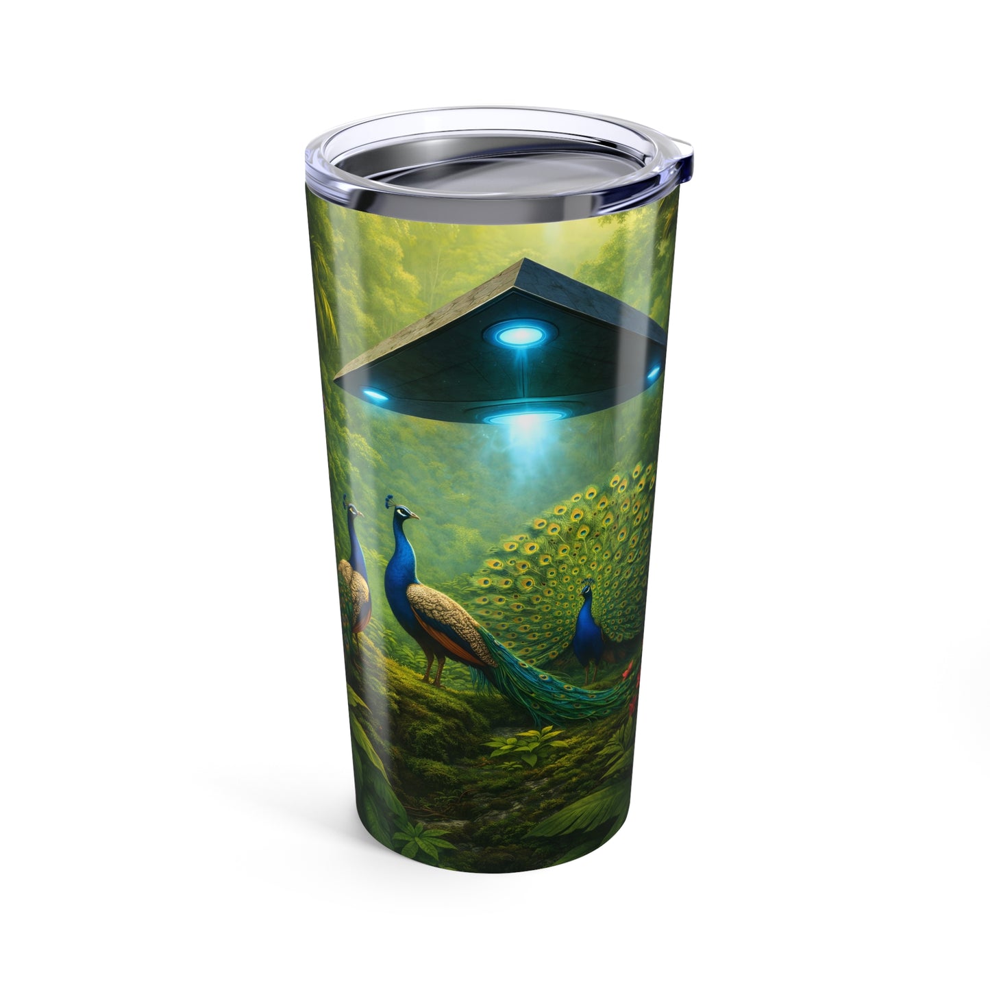 20oz Stainless Steel Tumbler — Peacocks and UFO