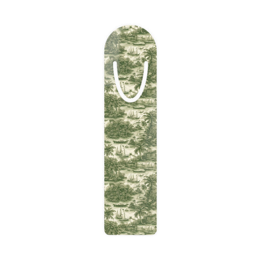 Bookmark - Aluminum, Tropical Toile, Green Repeat