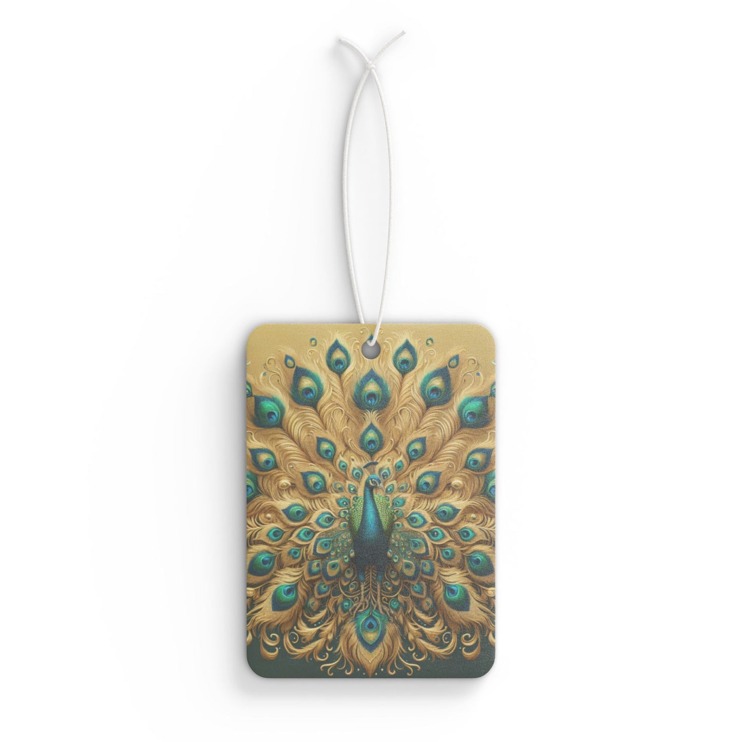 Car Air Freshener - Gold Peacock