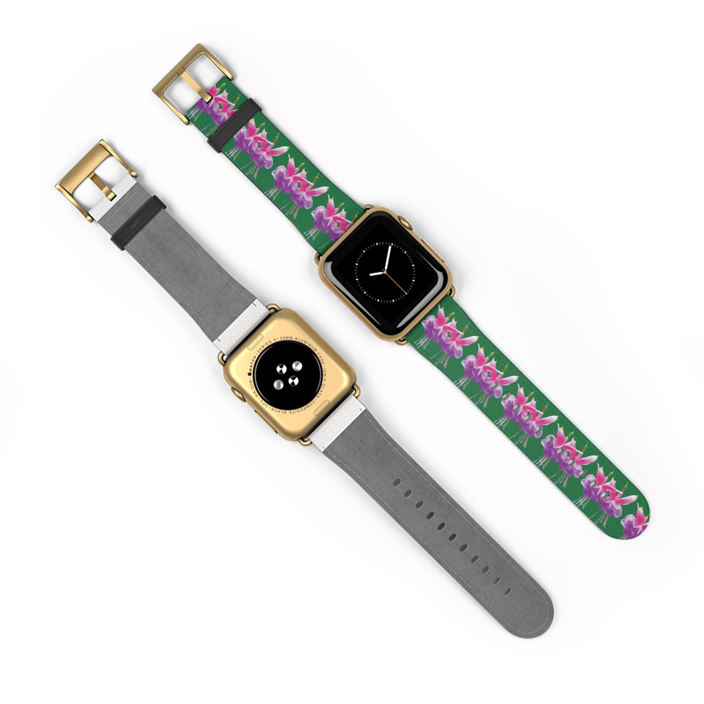 Apple Watch Band - Two Fuchsias, dark green