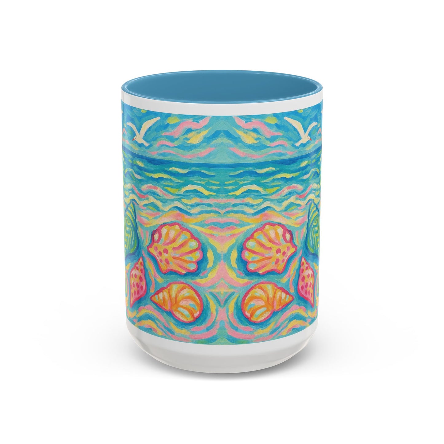 Accent Coffee Mug (11, 15oz), 8 Colors - Glow Seashells