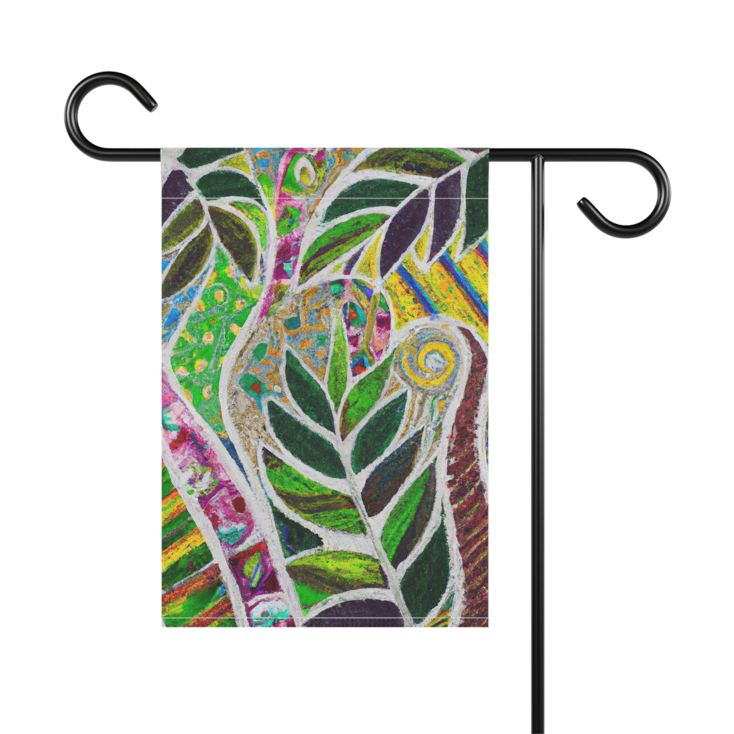 Tropical Garden Flag - Perfect for Outdoor Decor / Rainforest Amazon Whimsy