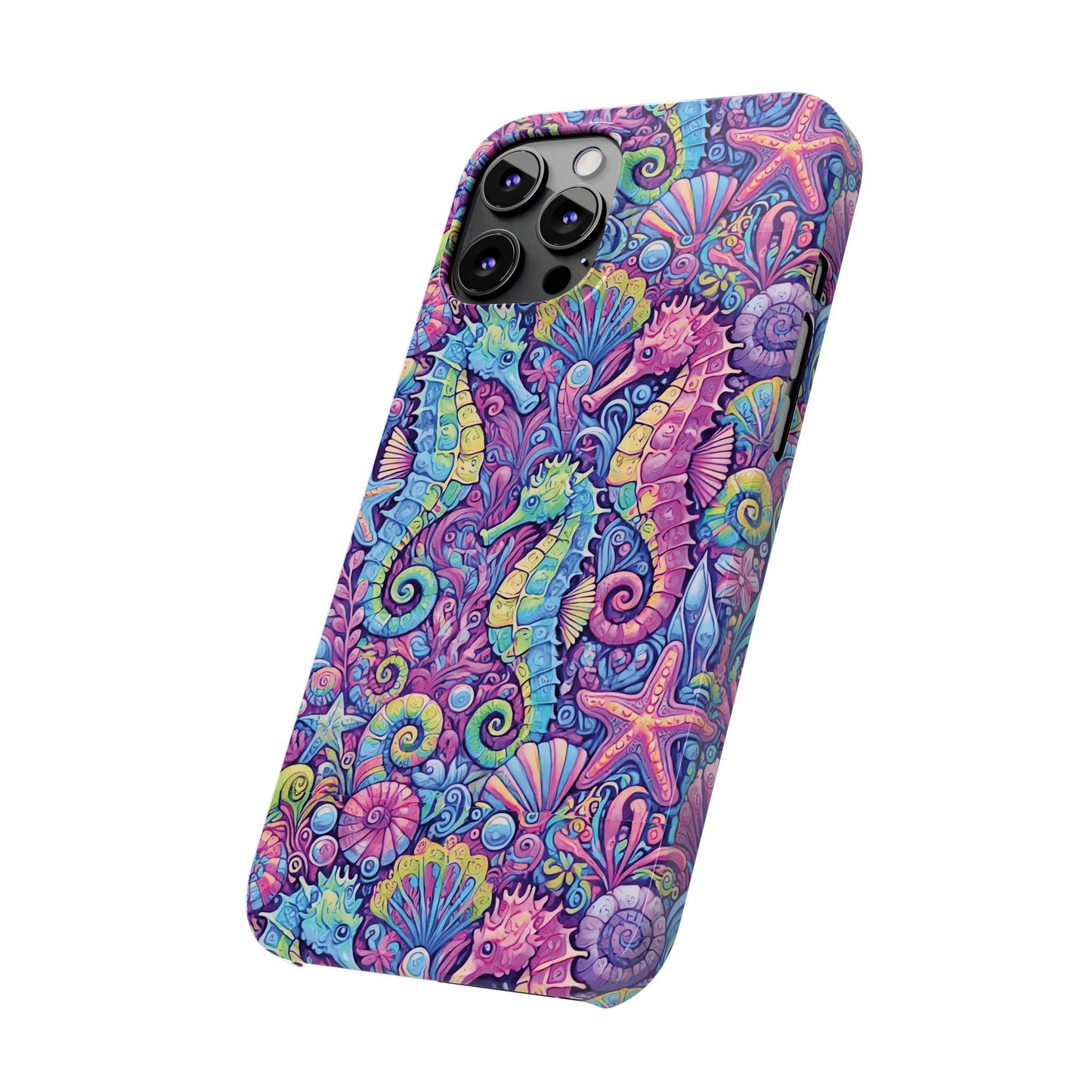 Slim Phone Cases - Seahorses, Fantasy POP