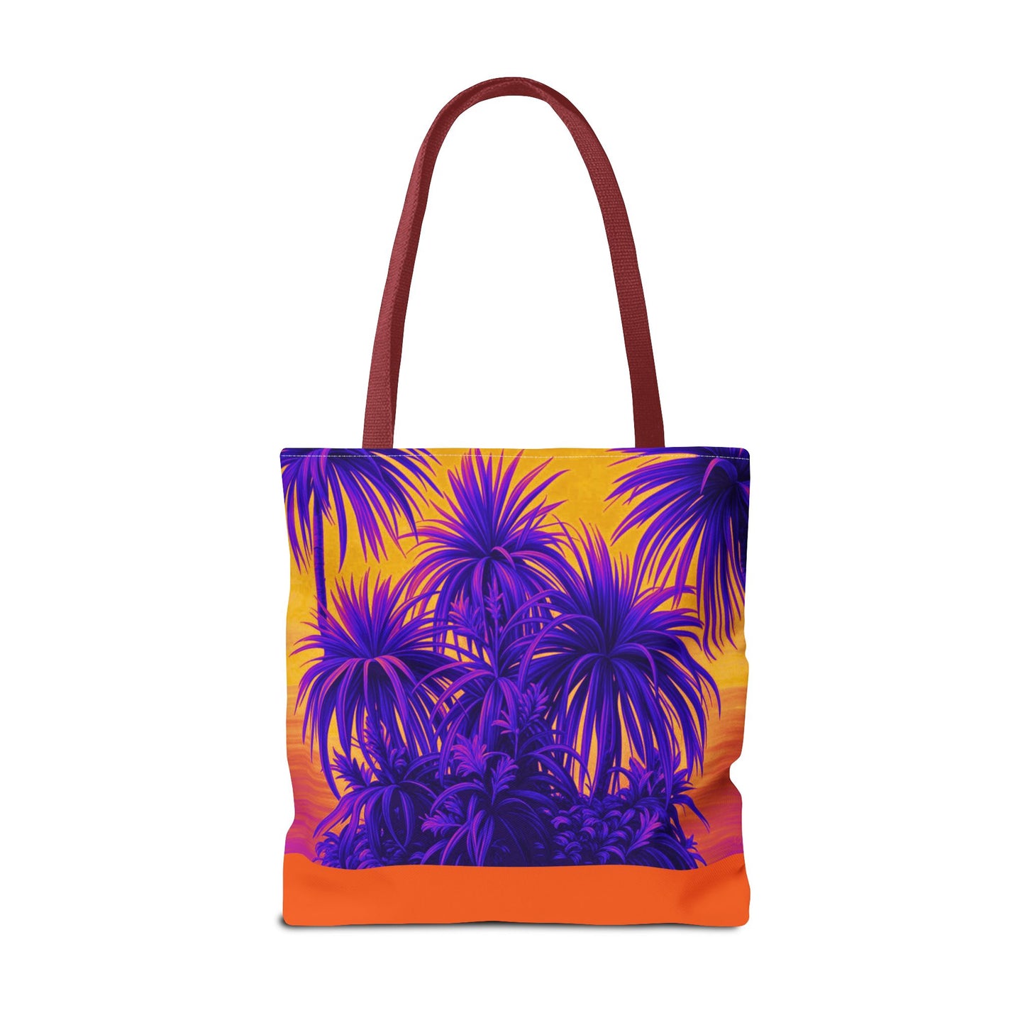 Tiny Palm Island Pop/Orange Tote Bag - 3 Sizes