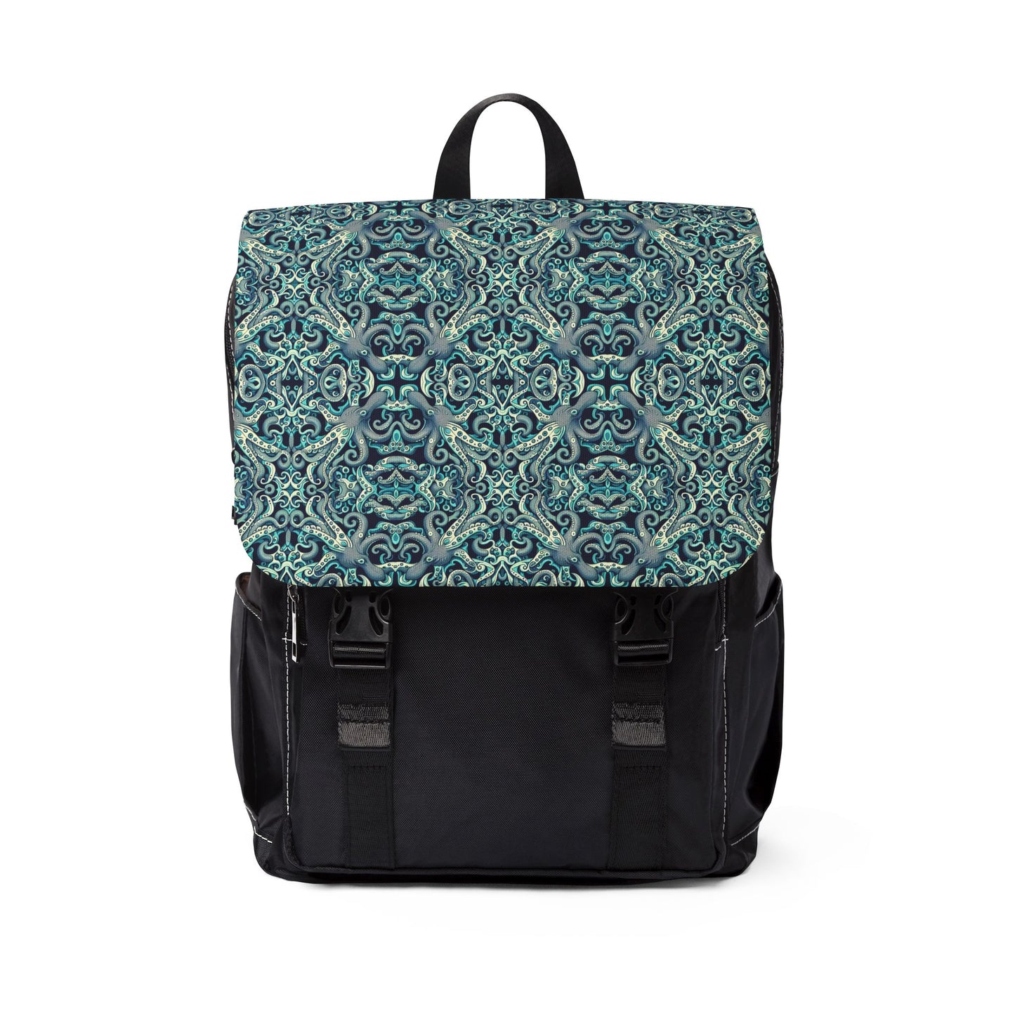 Twisted Aqua Octopus Casual Backpack - Perfect for Everyday Adventures
