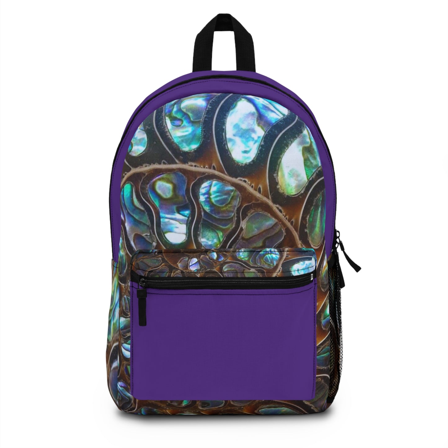 Tropical Backpack  / Ammonite and Abalone, Purple