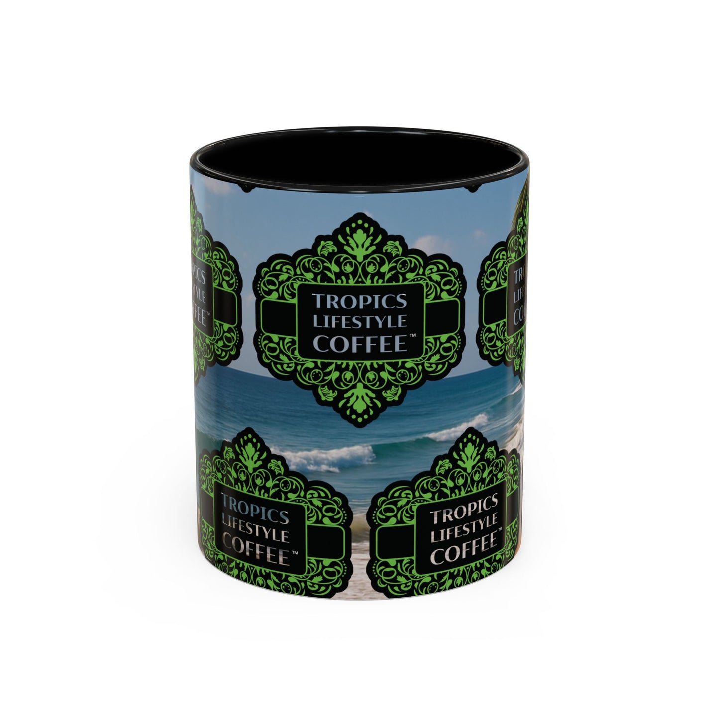 Accent Coffee Mug (11, 15oz), 8 Colors - Tropics Lifestyle Coffee, Meet You There