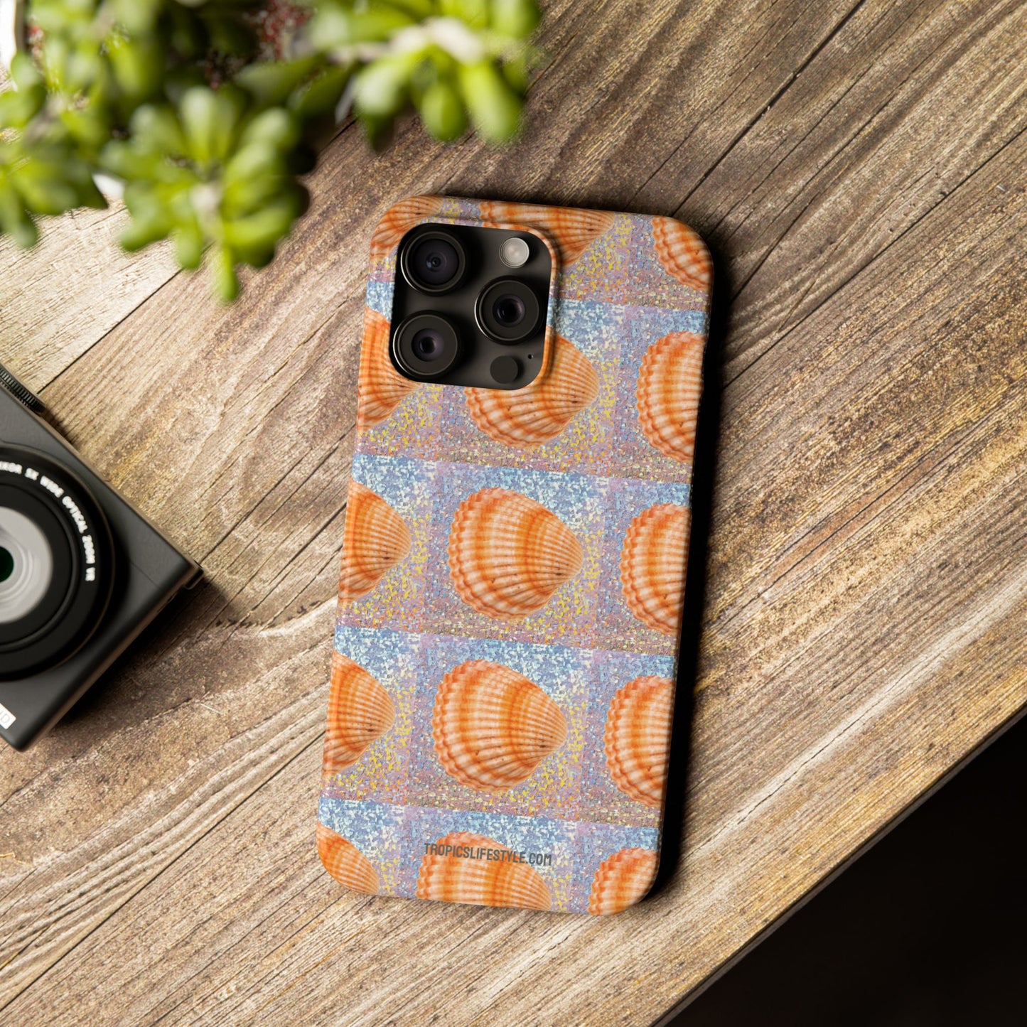 Slim Phone Cases - Disco Orange Scallop