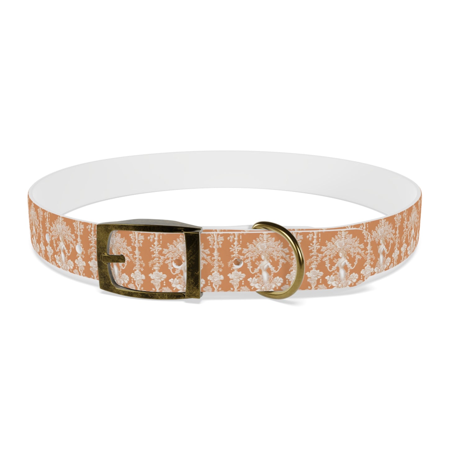 Dog Collar - Pearl Lady Toile, melon