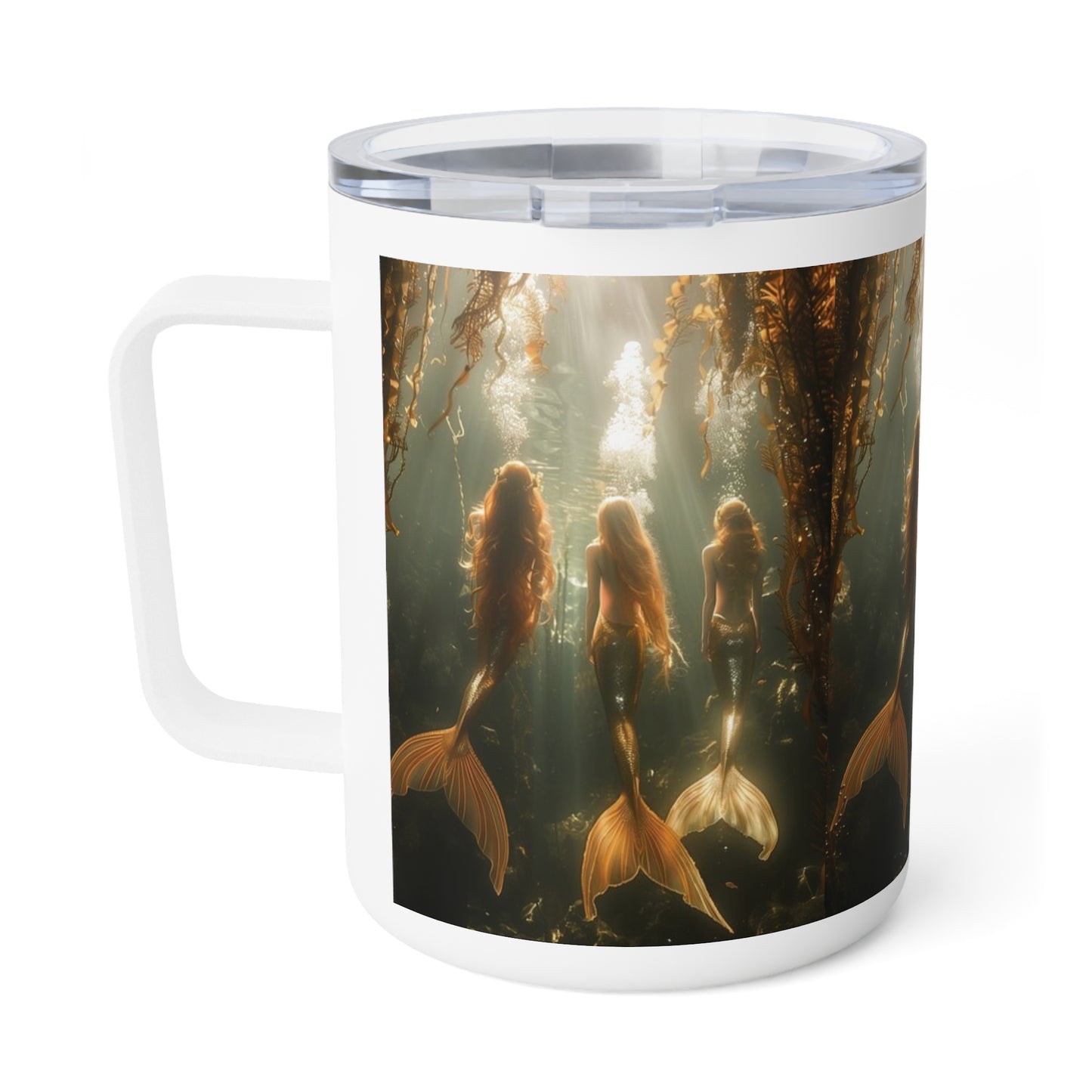 Tropical Insulated Coffee Mug, 10oz / Mermaids on Adventure