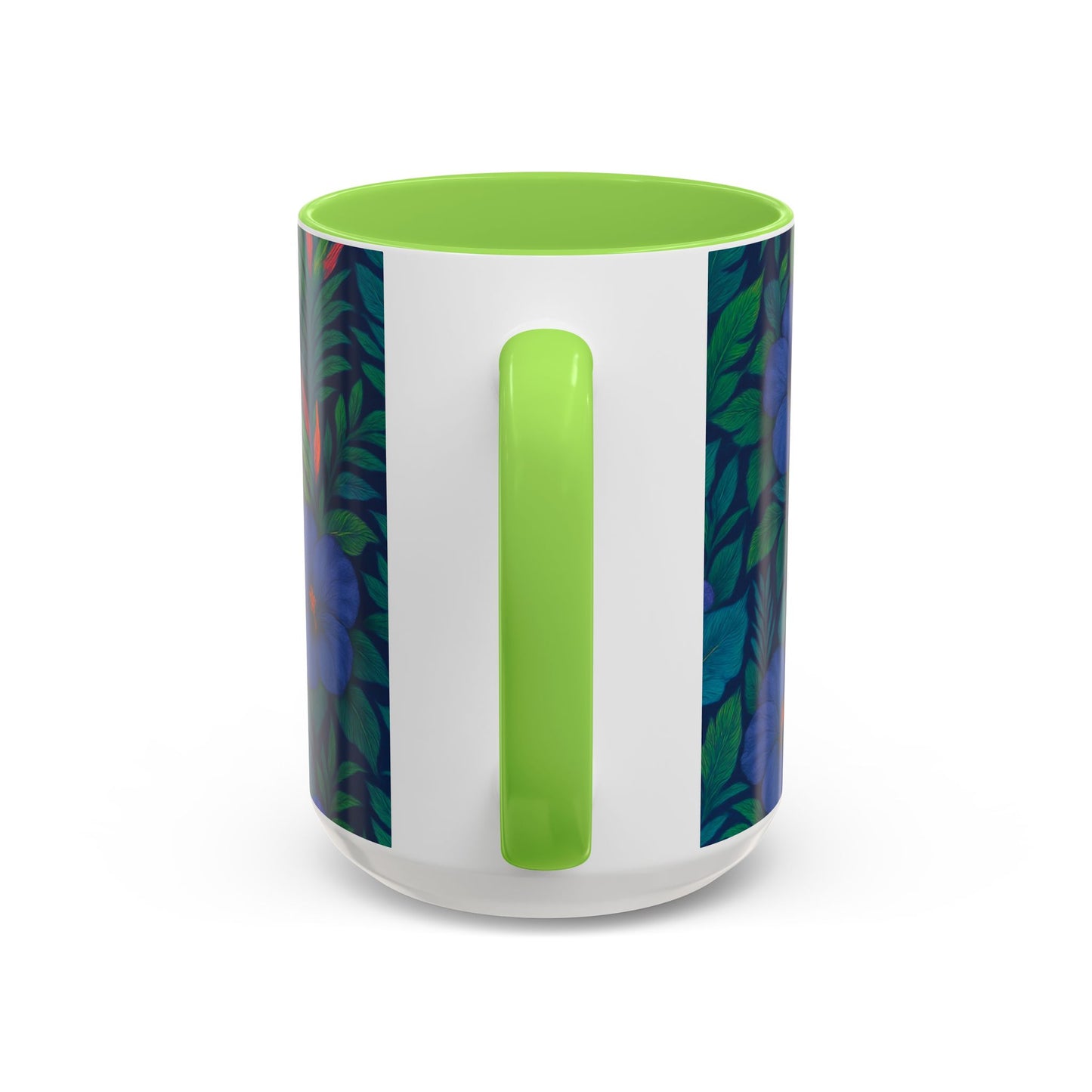 Vibrant Floral Coffee Mug - 11oz & 15oz / Midnight Flower Coral