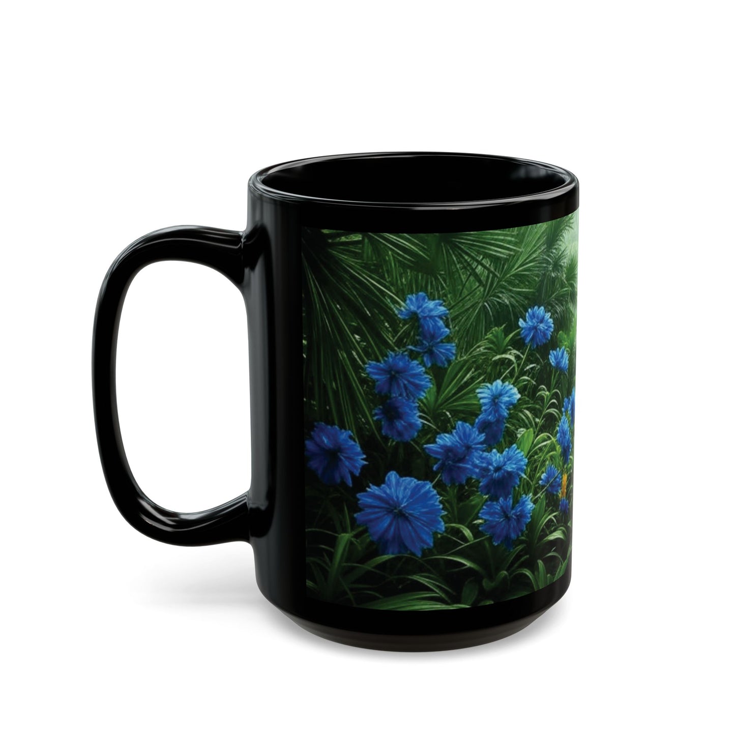 Black Coffee Mug - After a Rainforest Rain/Macro