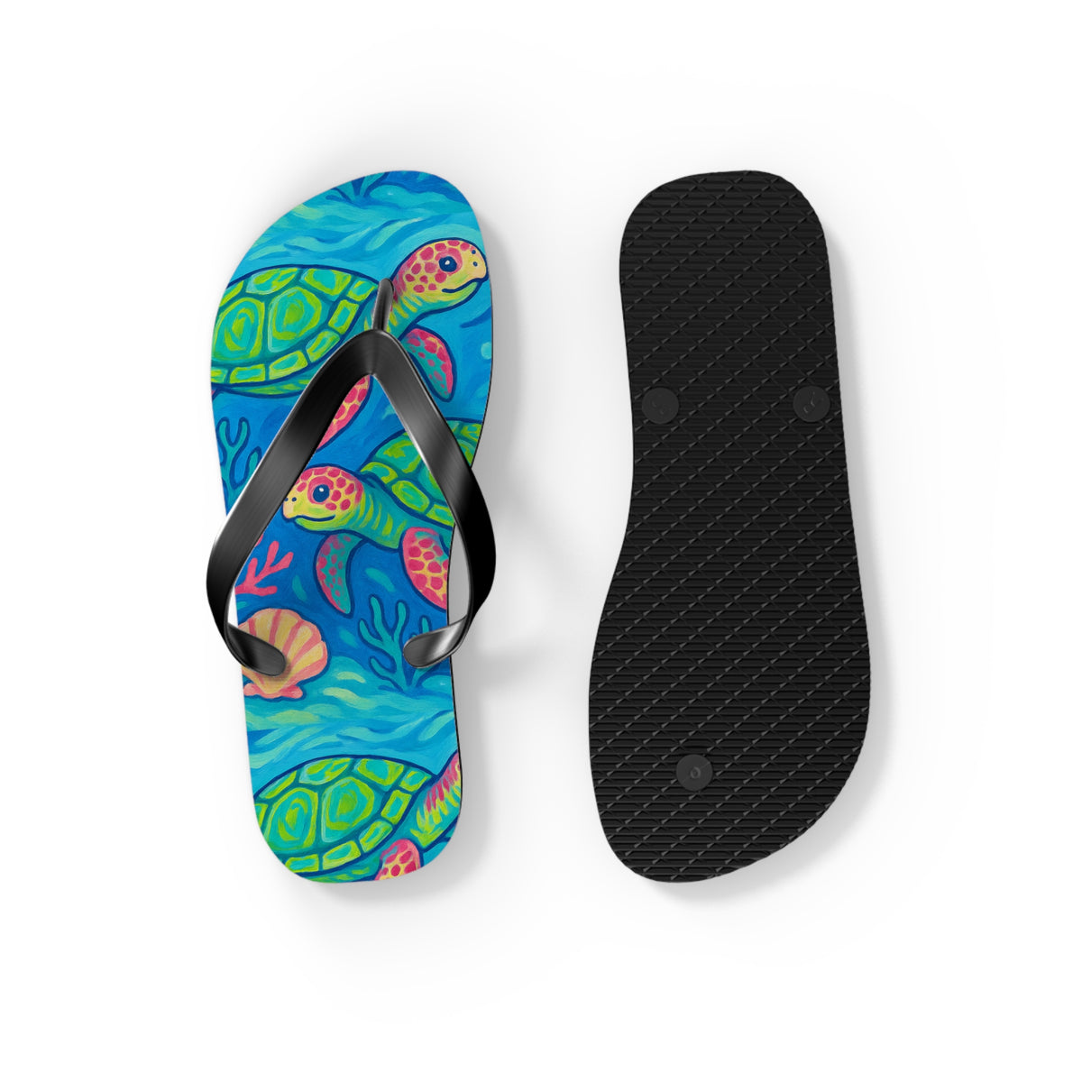 Flip Flops - Turtles and Corals