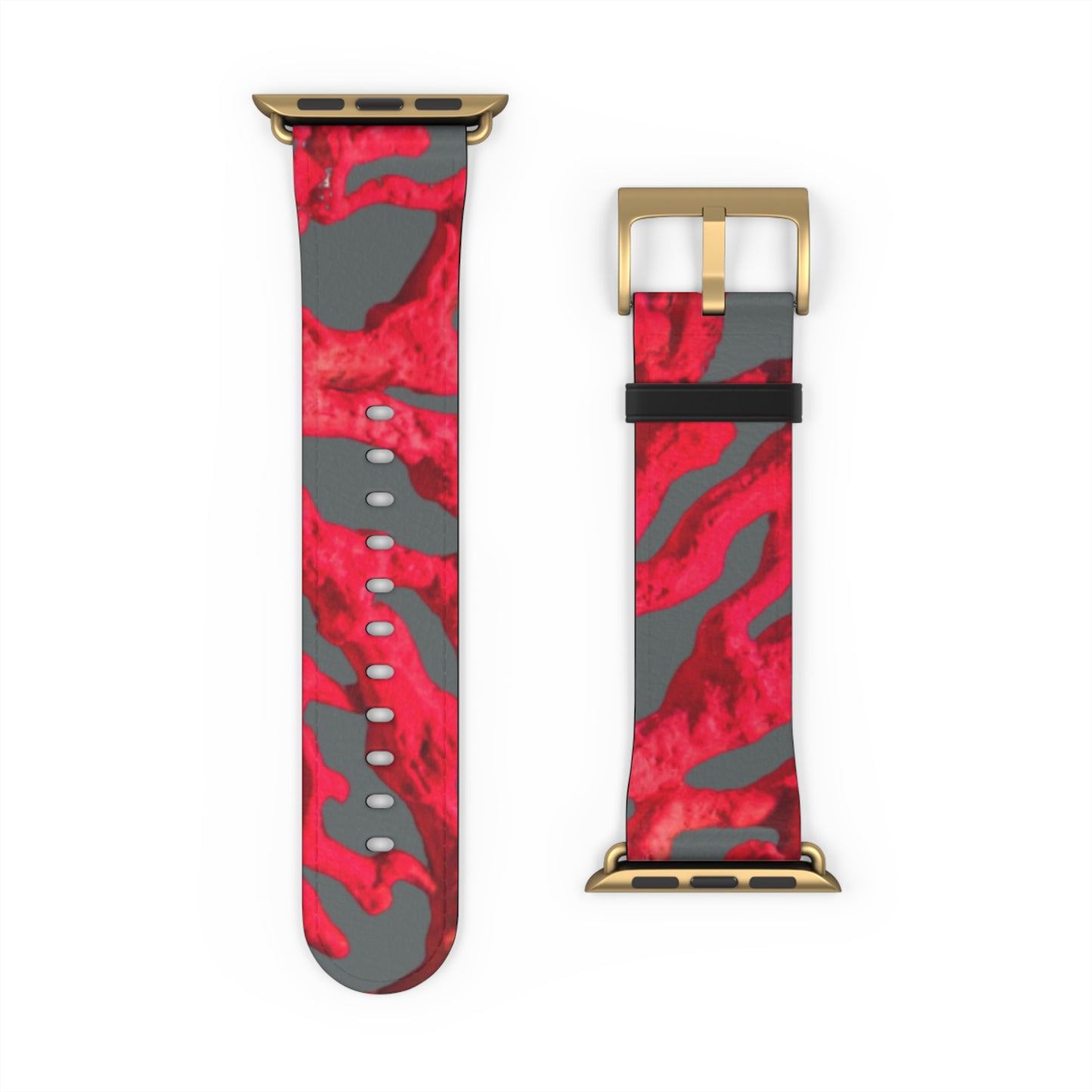 Apple Watch Band - Red Coral, dark grey background