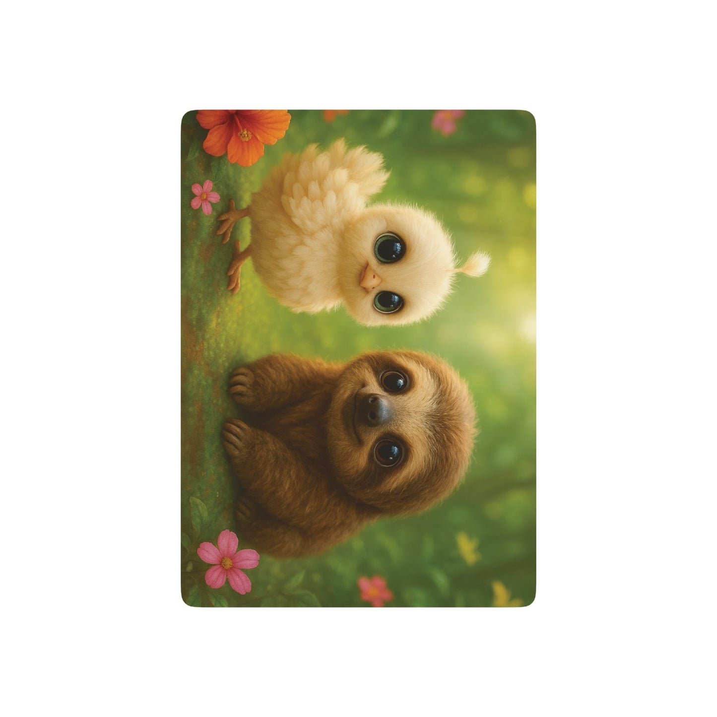 Poker Playing Cards - Baby Peacock and Baby Sloth