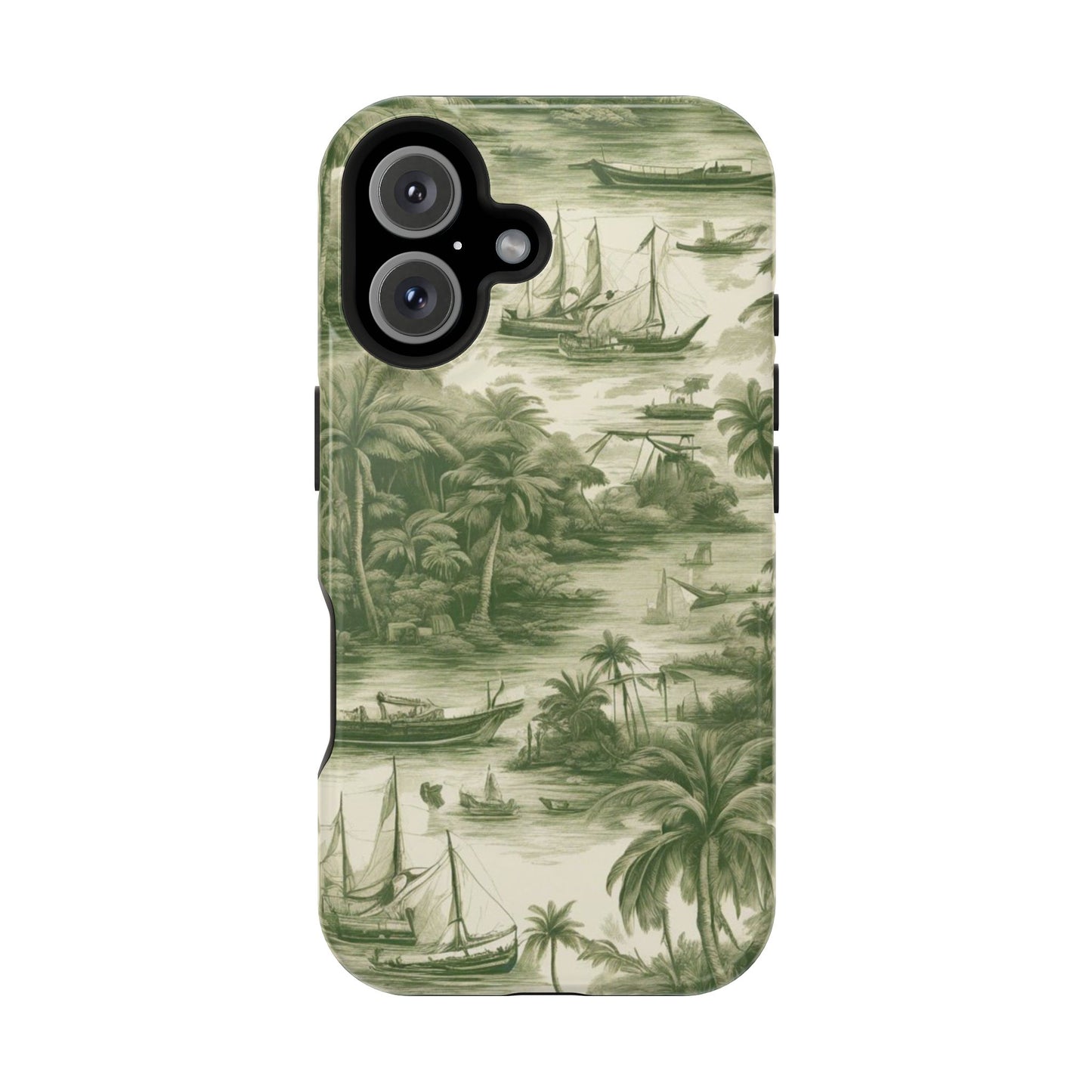 Magnetic Tough Cases, Tropical Toile #1, Green, Various Models