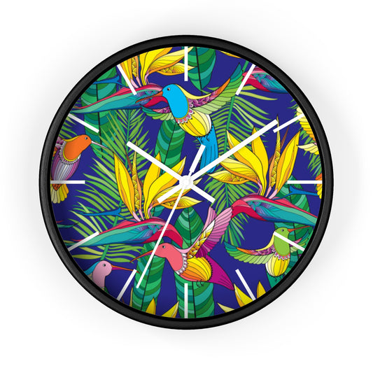 Wall Clock, Bird of Paradise Toile