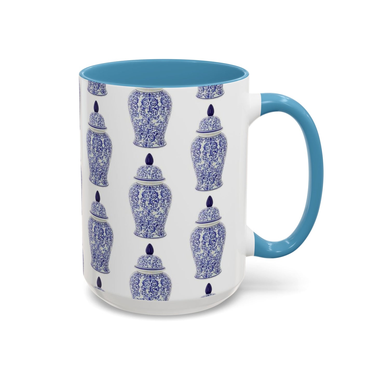 Accent Coffee Mug (11, 15oz), Blue Ginger Jar, Various Colors