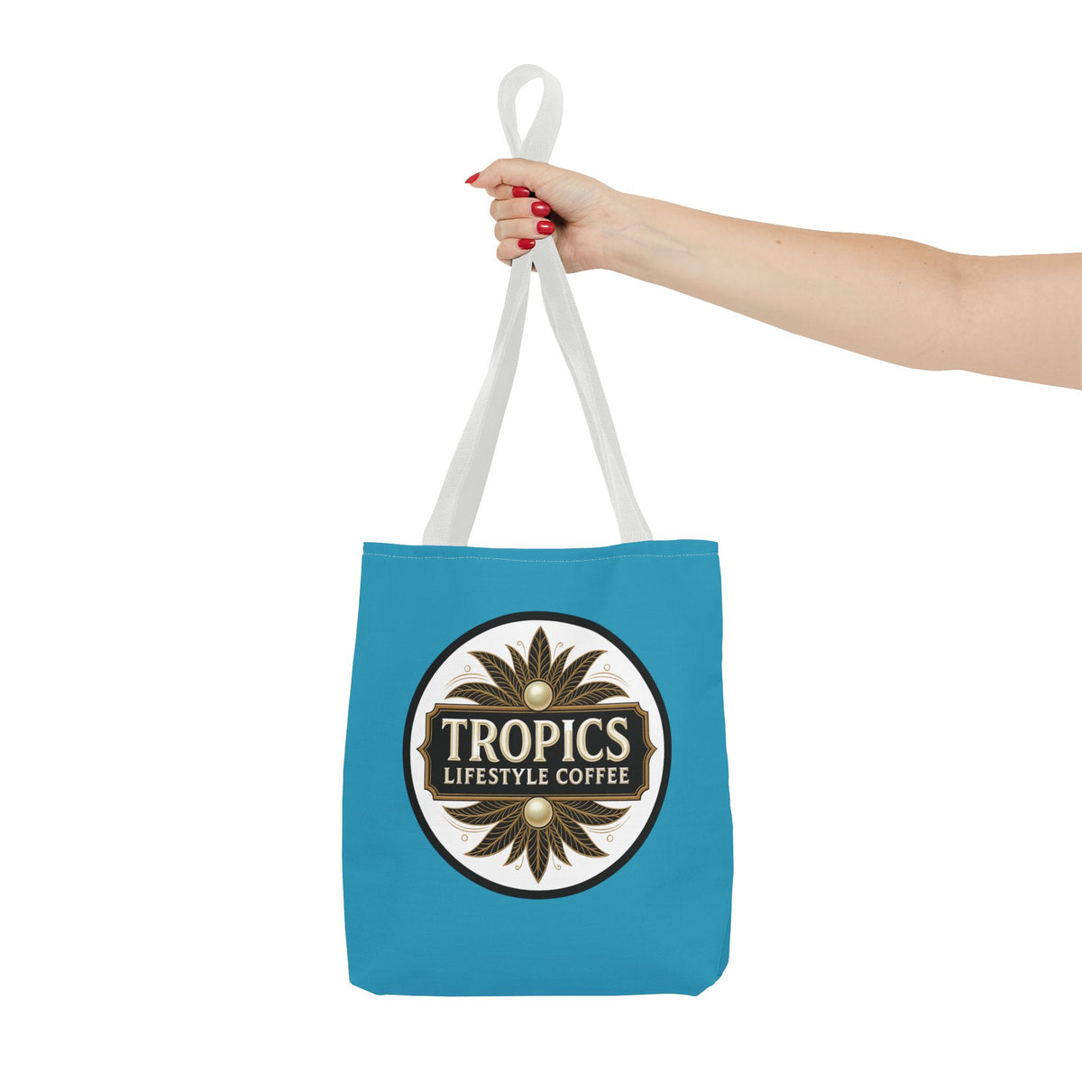 Tropics Lifestyle Coffee Tote Bag - 3 Sizes / Turquoise