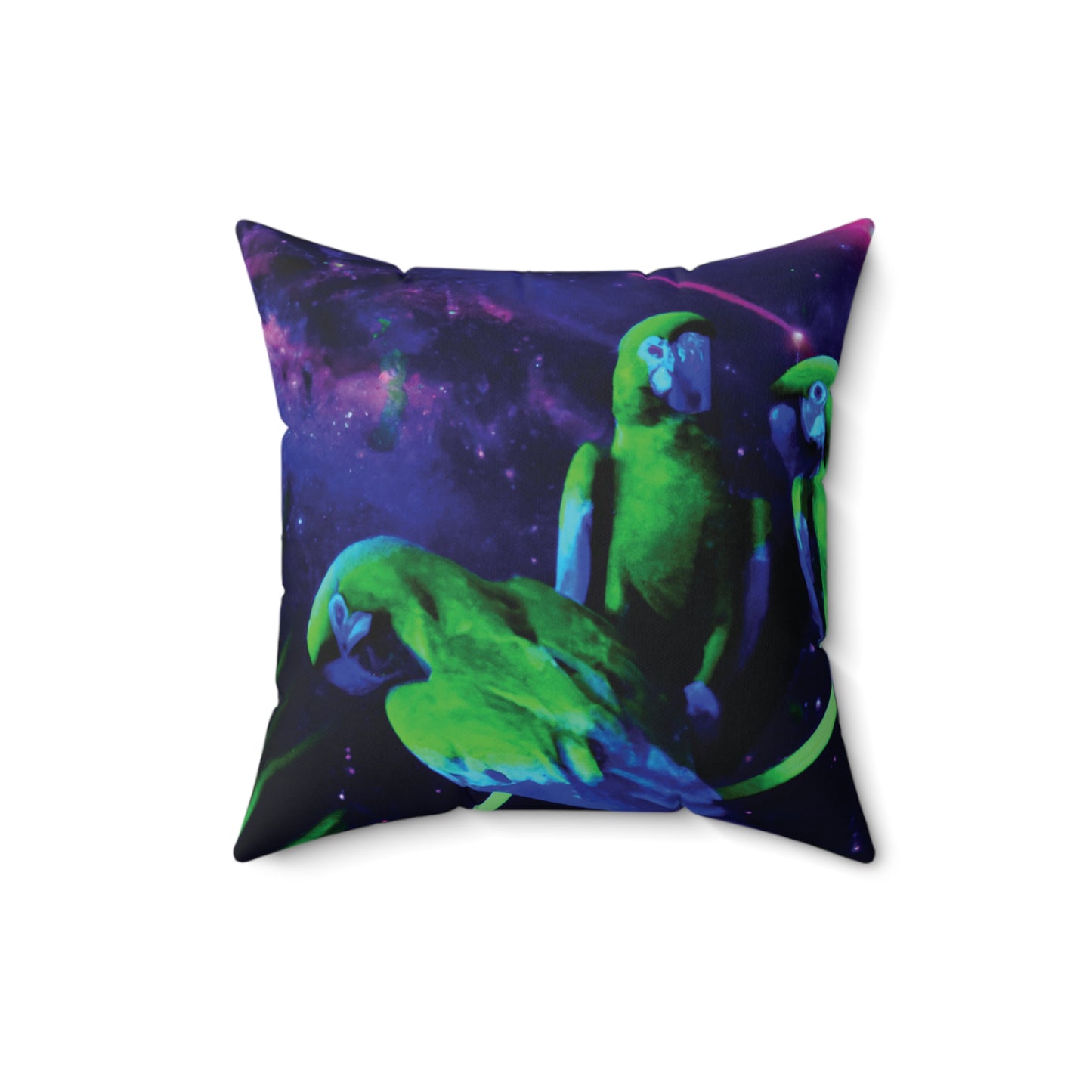 Decorative Pillow - Accent Cushion, 4 Sizes / Galactic Parrot