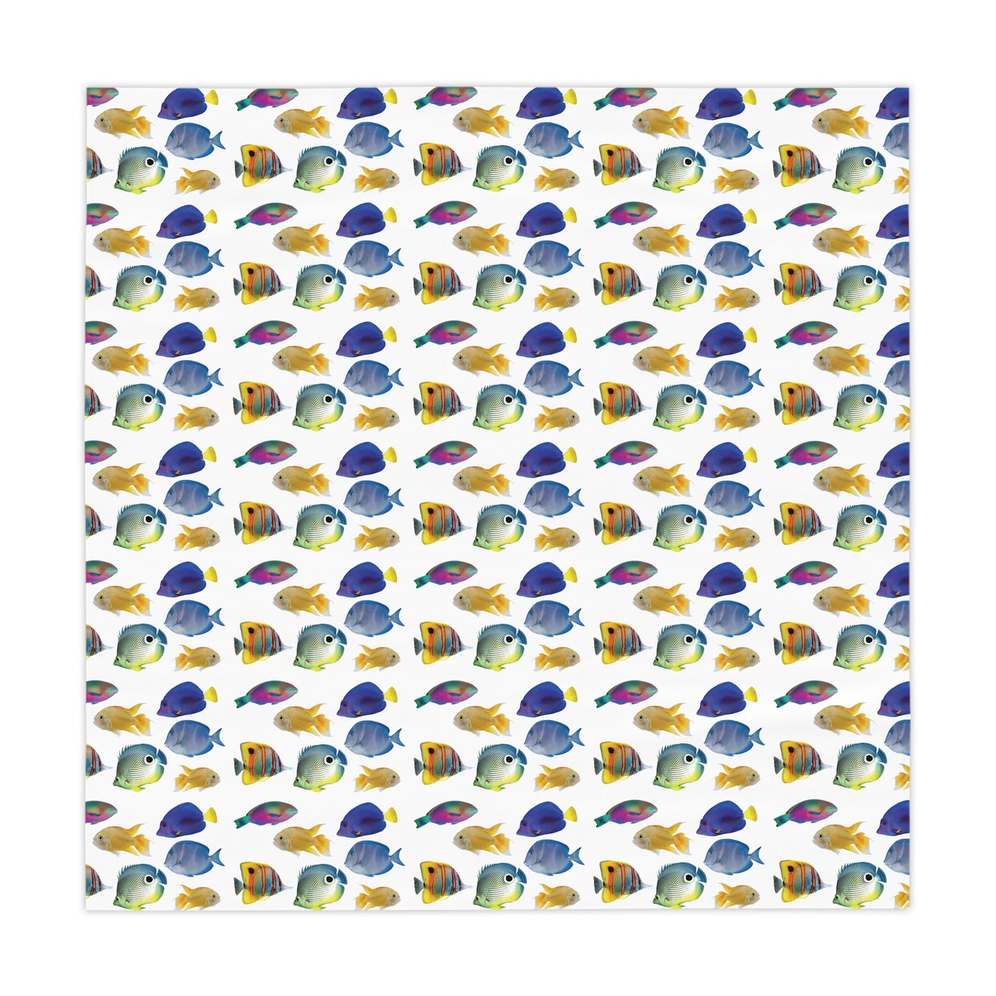 School of Fish/White Tablecloth, 55" x 55"