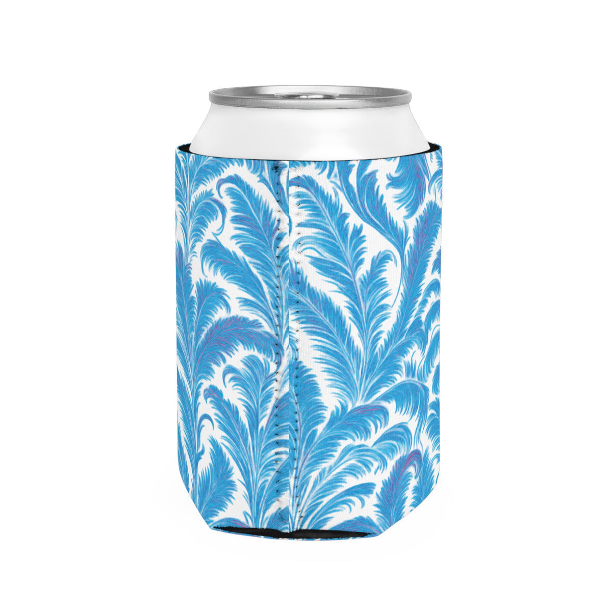 Rocco Blues/White Can Cooler Sleeve - Perfect for Outdoor Picnics