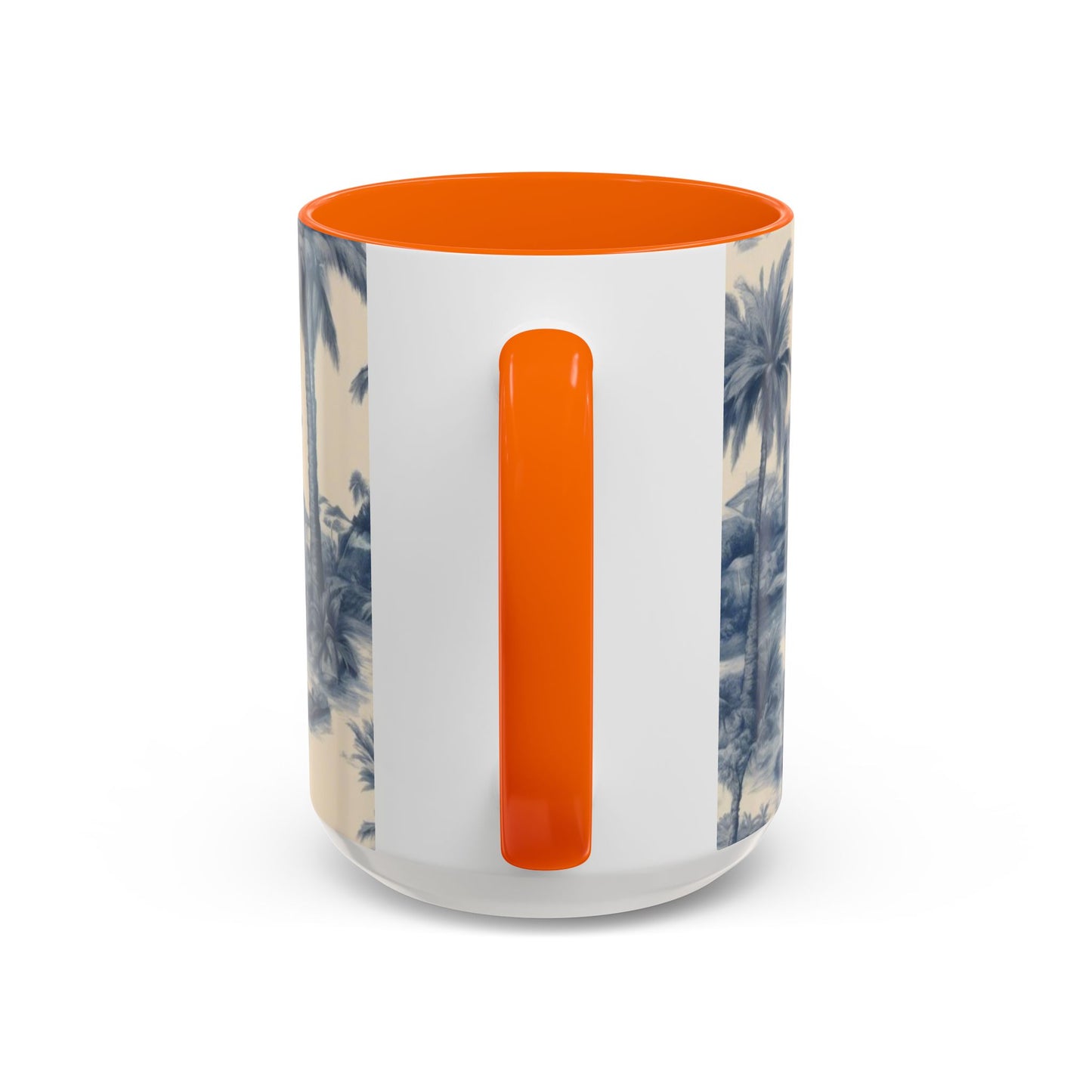 Accent Coffee Mug (11, 15oz), Tropical Travel Toile, Various Colors