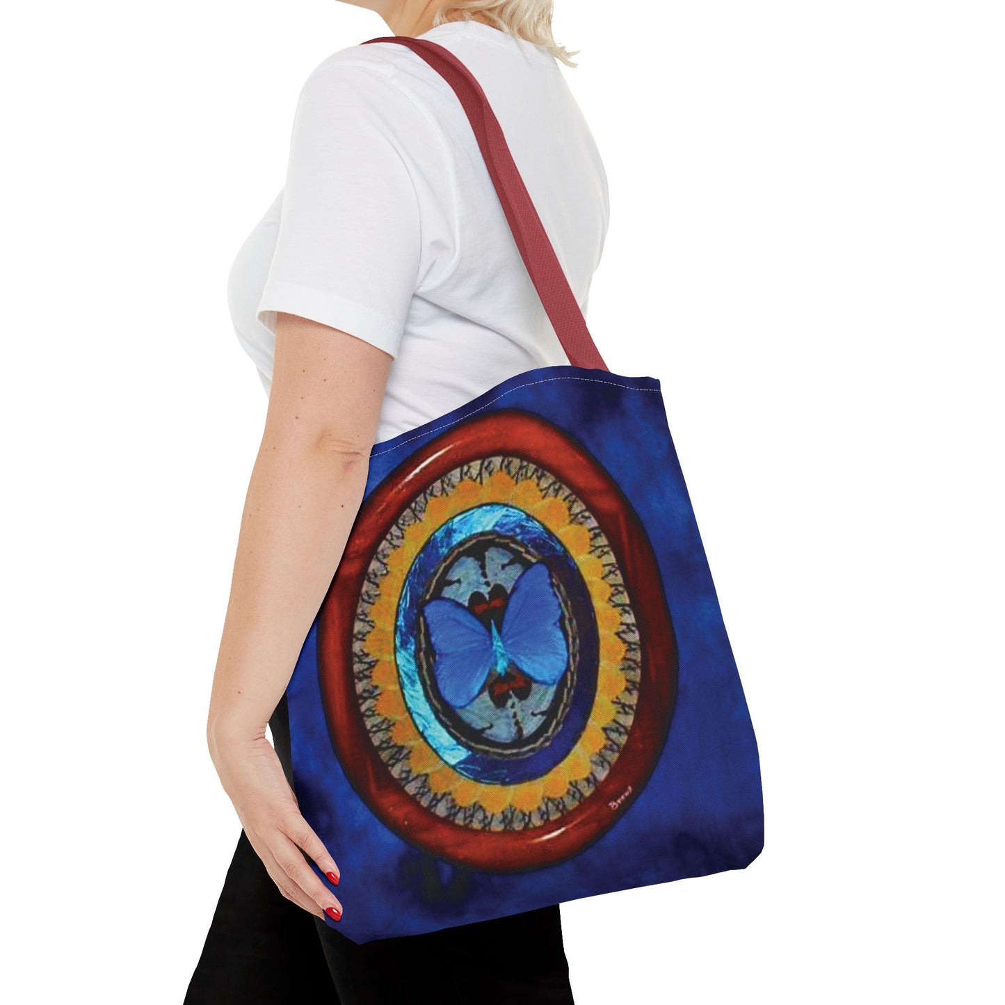 Real Oval Butterfly Wing Art Tote Bag - 3 Sizes