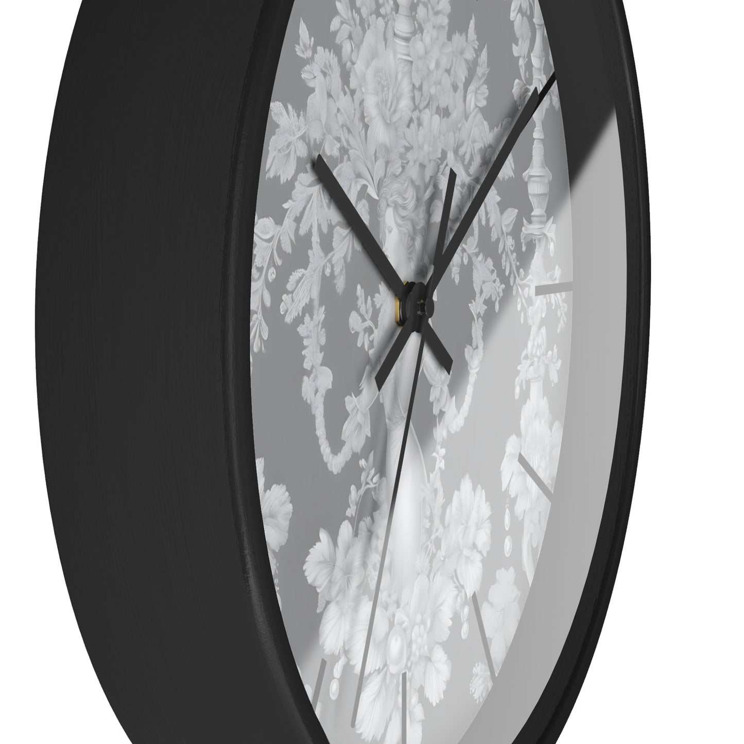 Wall Clock, Pearl Lady Toile / Slate, Hands/Base Variants