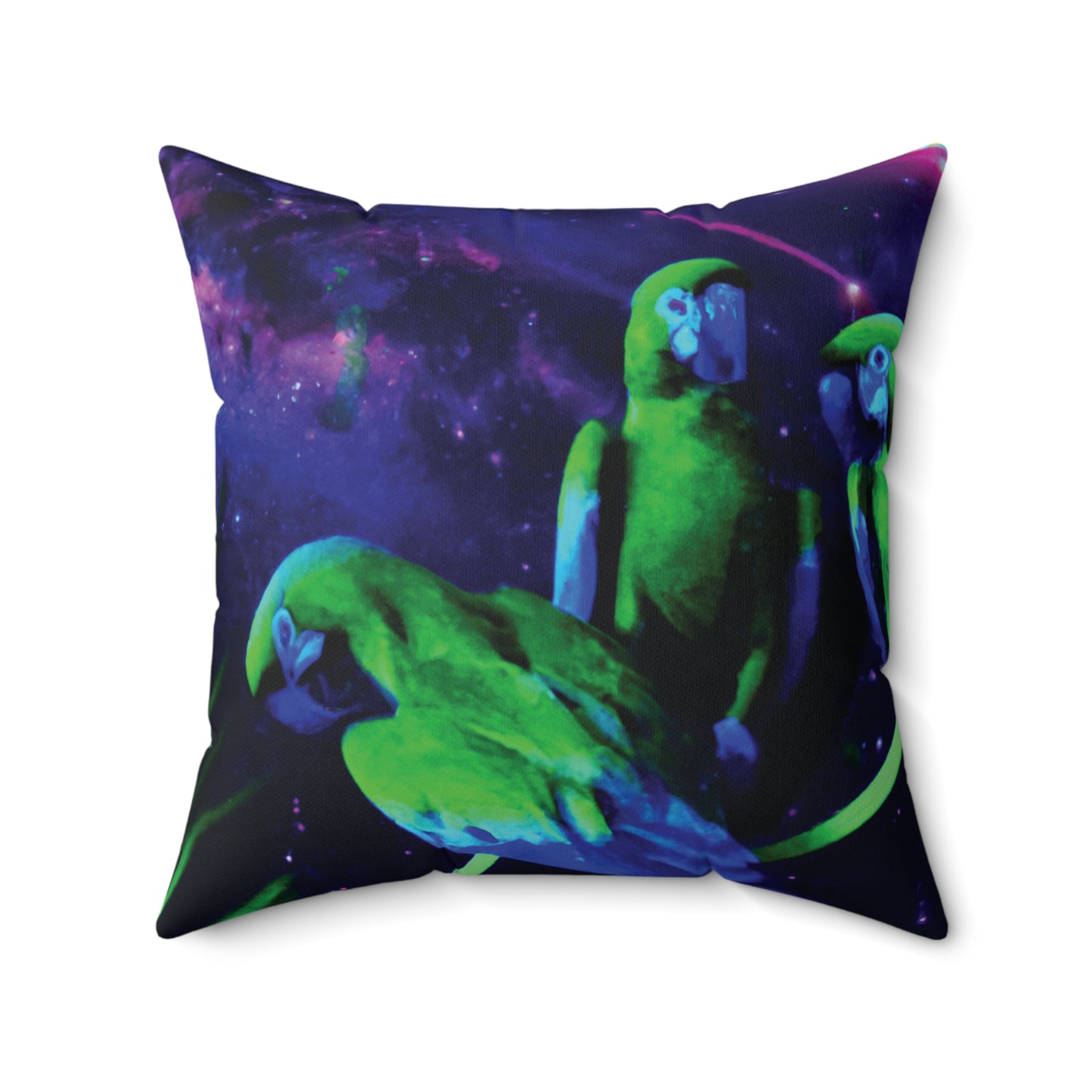 Decorative Pillow - Accent Cushion, 4 Sizes / Galactic Parrots