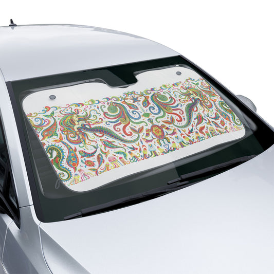 Tropical Car Sun Shades / Colorful Mermaid Kingdom