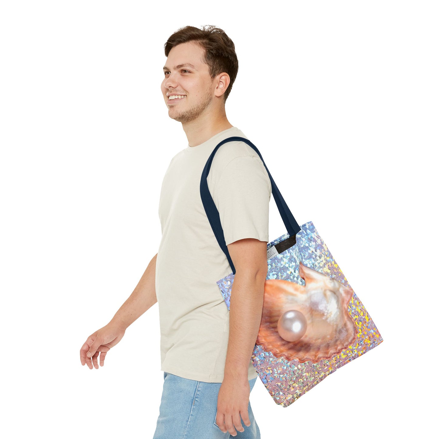 Disco Peach Pearl & Shell Tote Bag - 3 Sizes