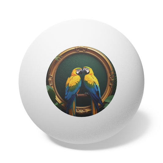 Tropical Paradise Ping Pong Balls - 6 Pack with Two Pet Macaws