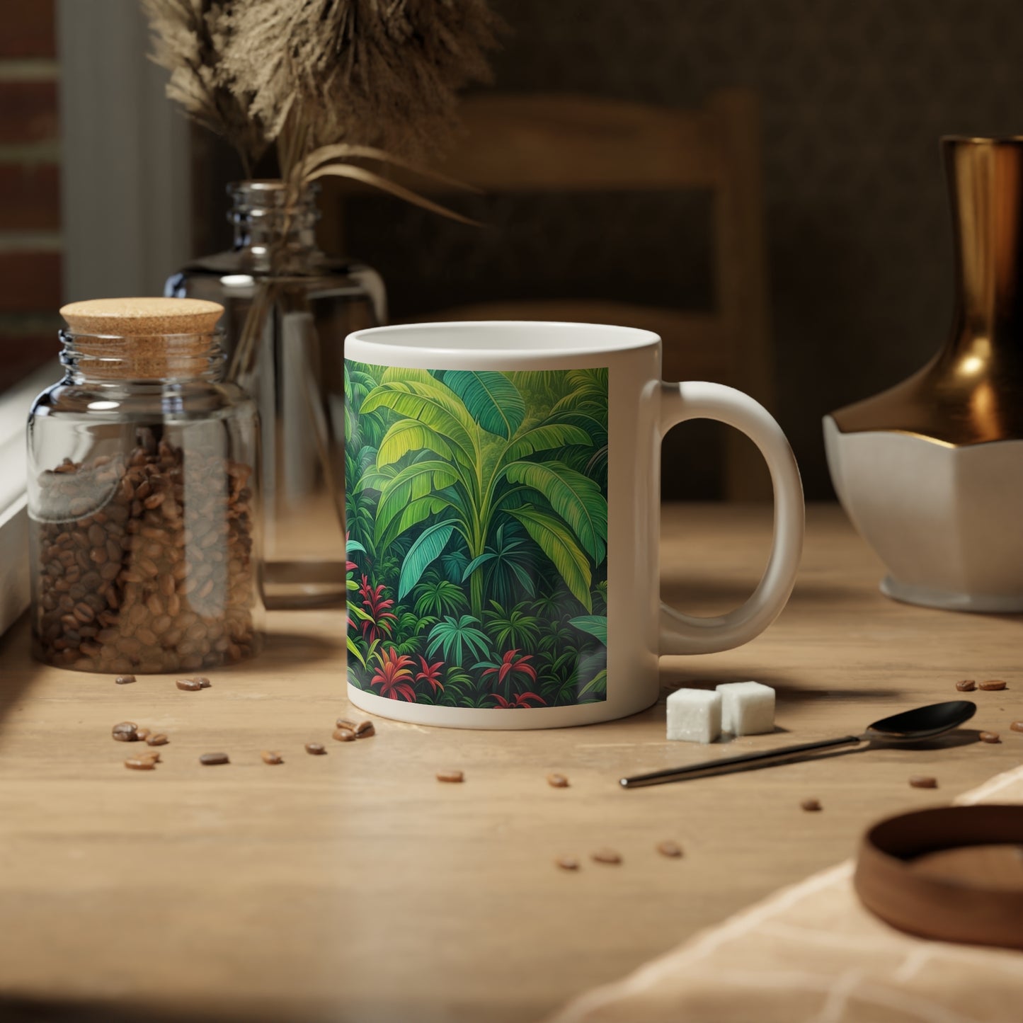 Jumbo Mug, 20oz, Sleeping Spot | Tropical Coffee Cup
