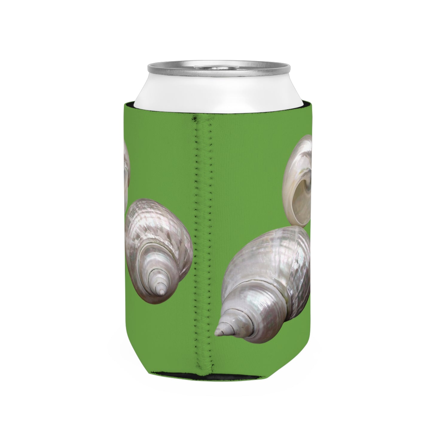 Three Nautilus Shells/Green Cooler Sleeve - Perfect for Outdoor Picnics