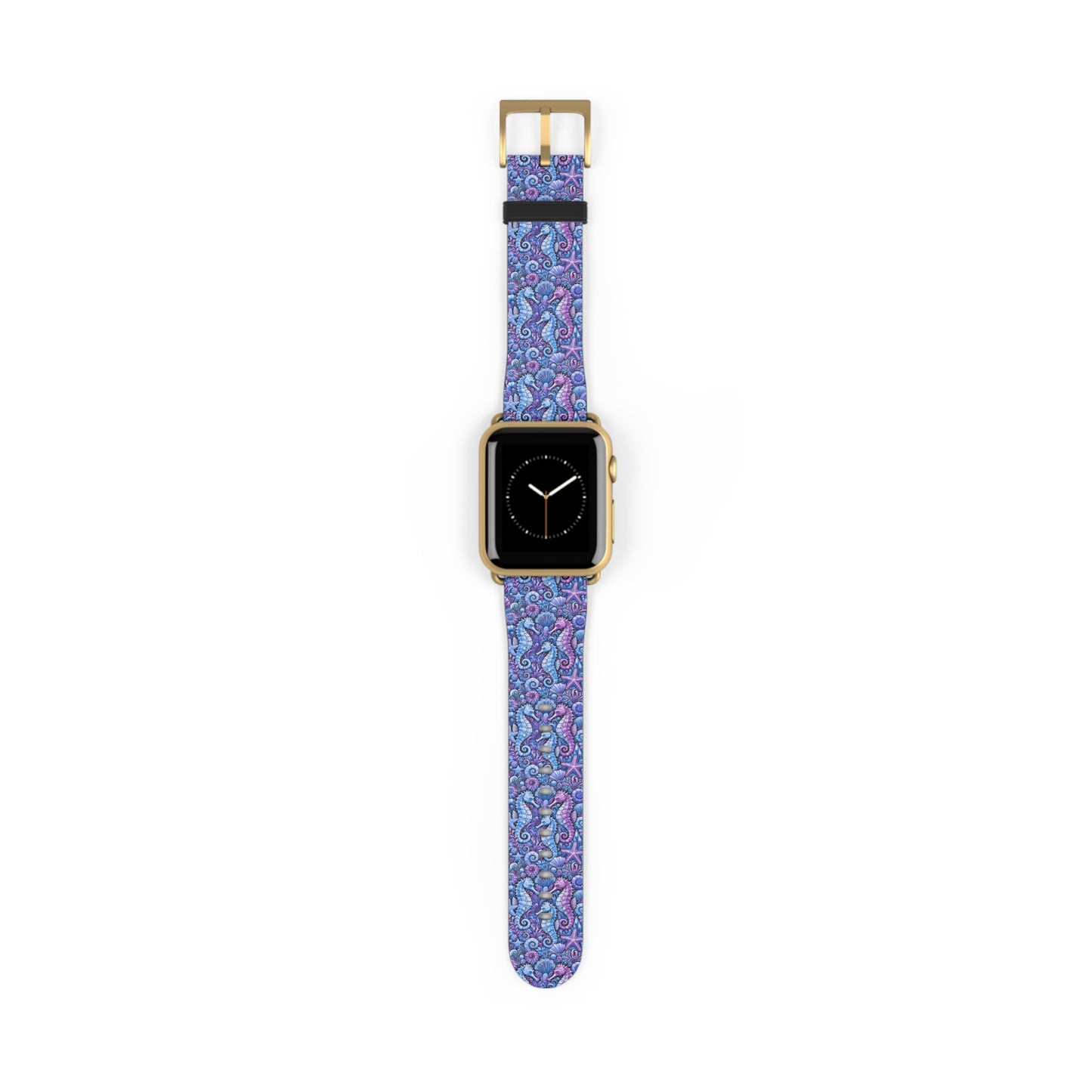 Apple Watch Band - Tropical Seahorse Trio, Blue