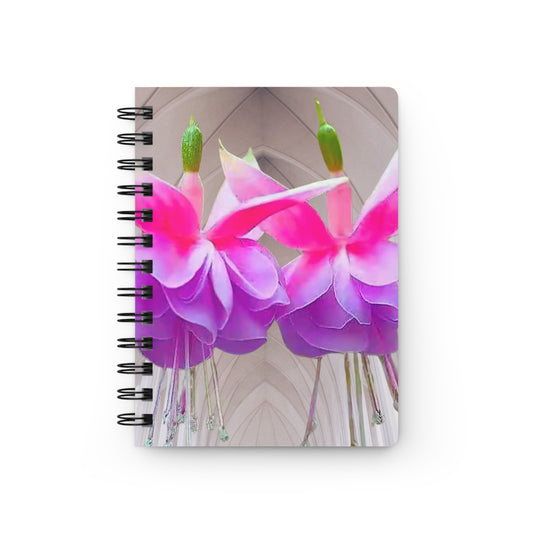 Spiral Bound Journal - Two Fuchsias / Gothic