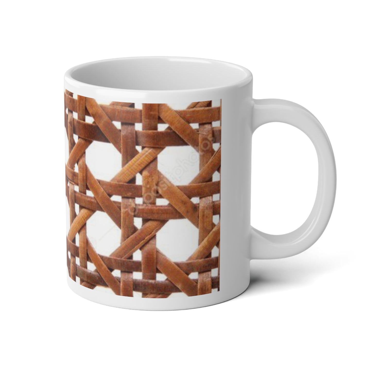 Jumbo Mug, 20oz, Chair Wicker Brown | Tropical Coffee Cup