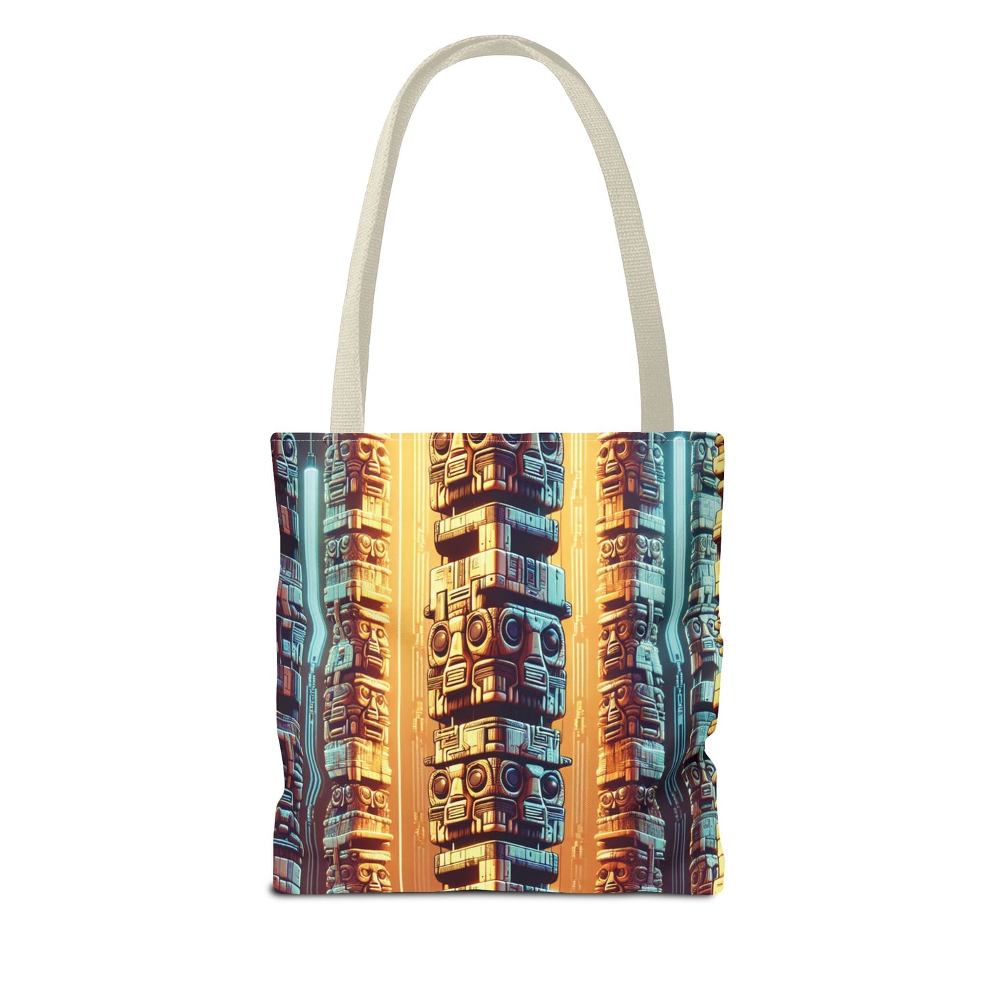 Techno Tiki Totems Tote Bag - 3 Sizes
