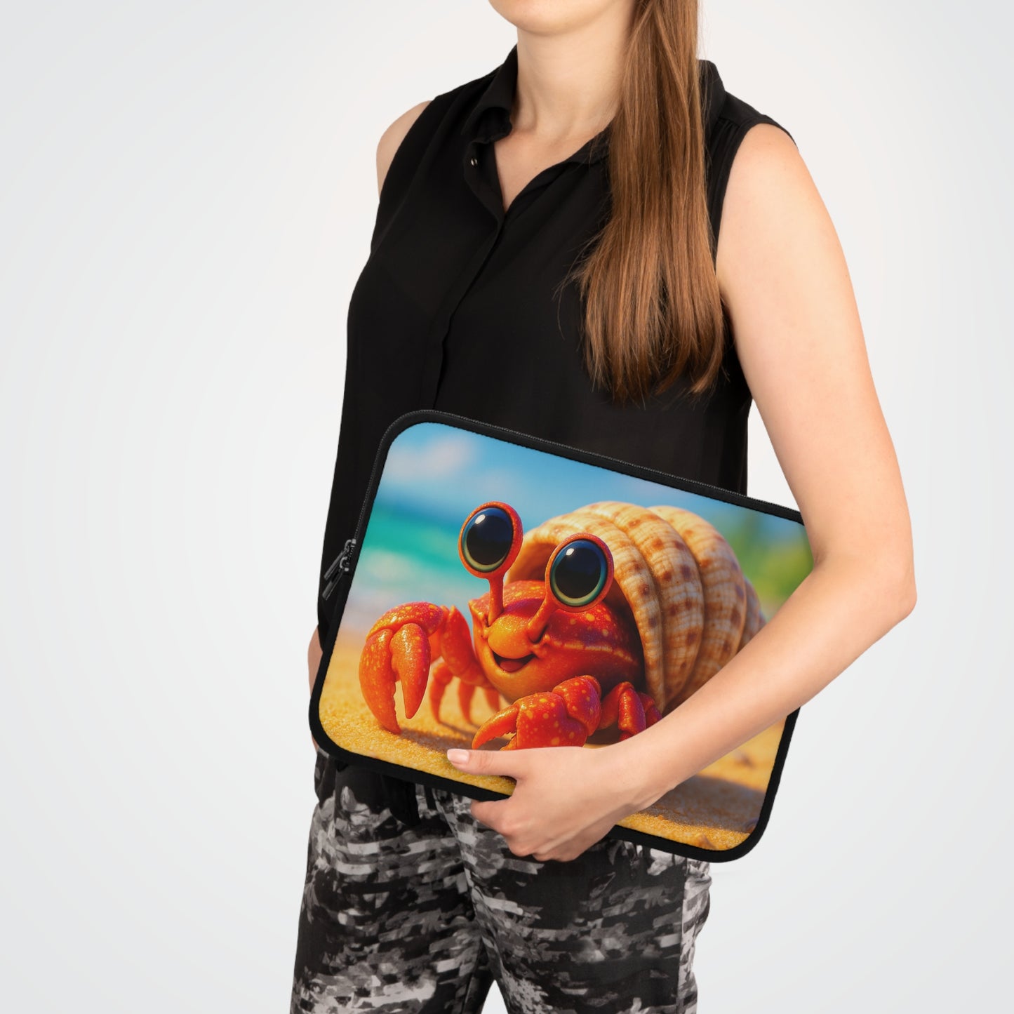 Tropical Laptop Sleeve, 5 Sizes - Perfect for Beach Lovers & Students / Baby Hermit Crab