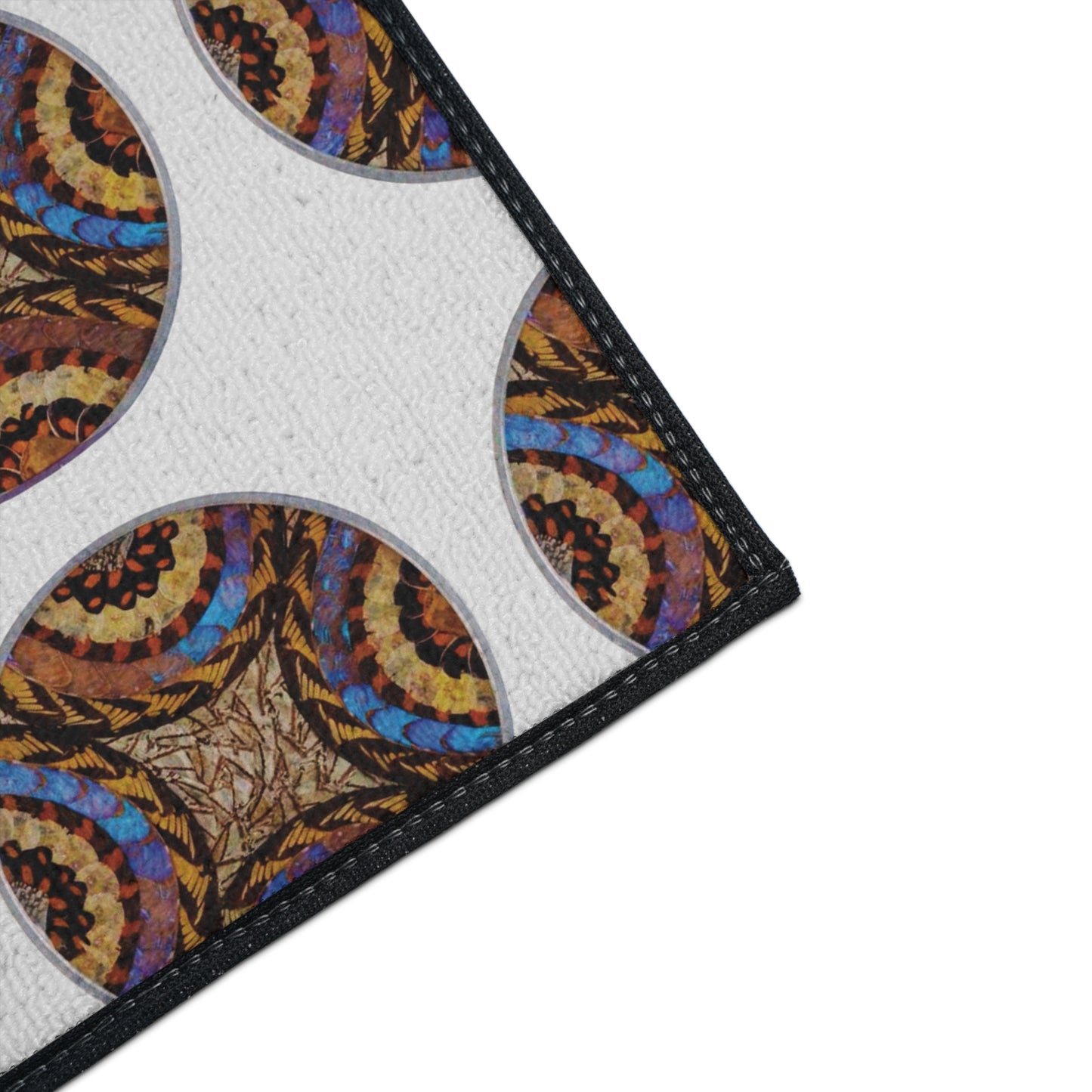 Heavy Duty Floor Mat, 5 Sizes – Tropical Area Rug for Home Décor / Real Butterfly Wing Plate #3