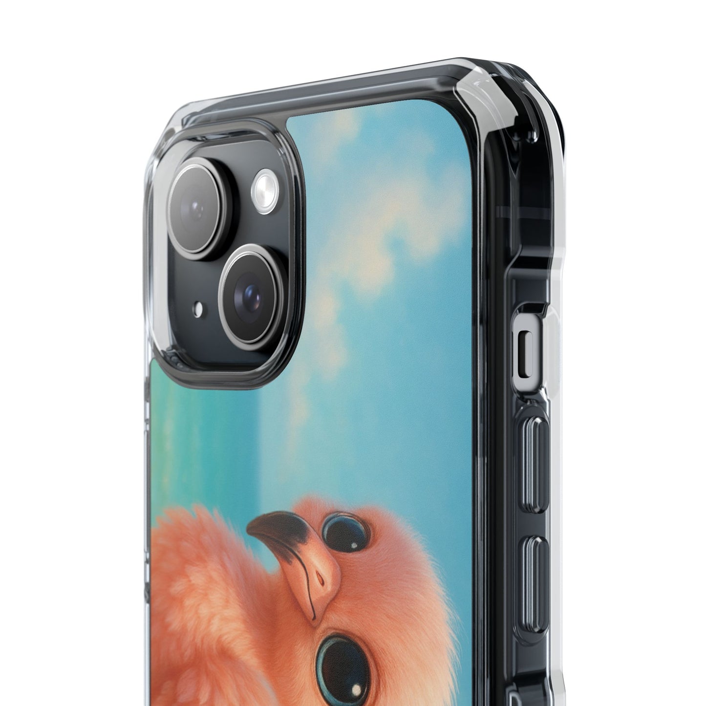 Baby Flamingo Magnetic Clear Phone Case, Many Models