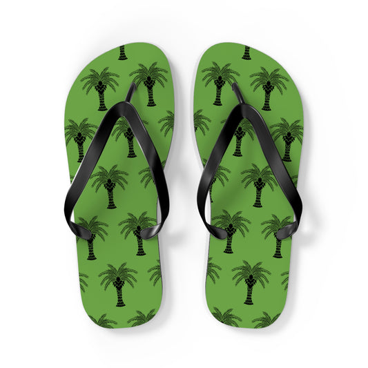 Flip Flops - Stylized Palm, green