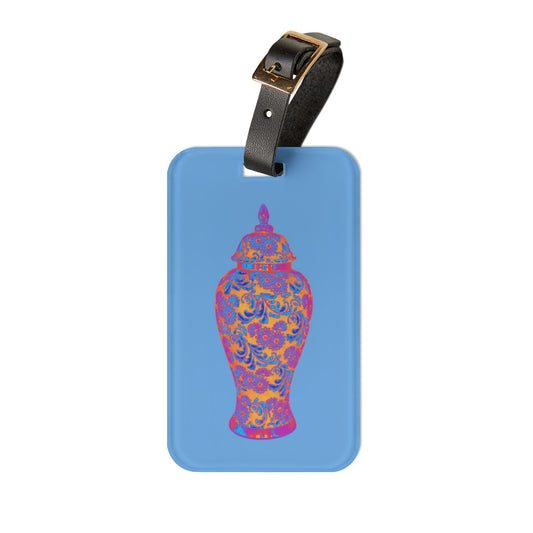 Luggage Tag - Heatwave Ginger Jar, lt. blue