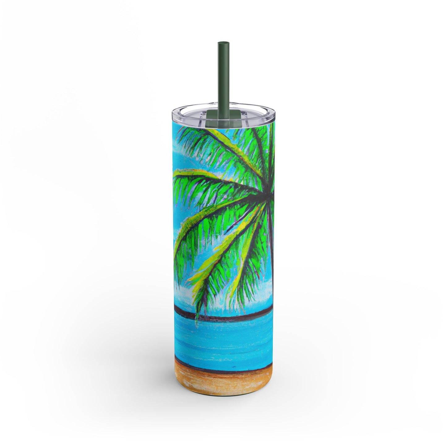 20oz Matte Tumbler, 7 Colors - Stylish Travel Cup - Calm Beach
