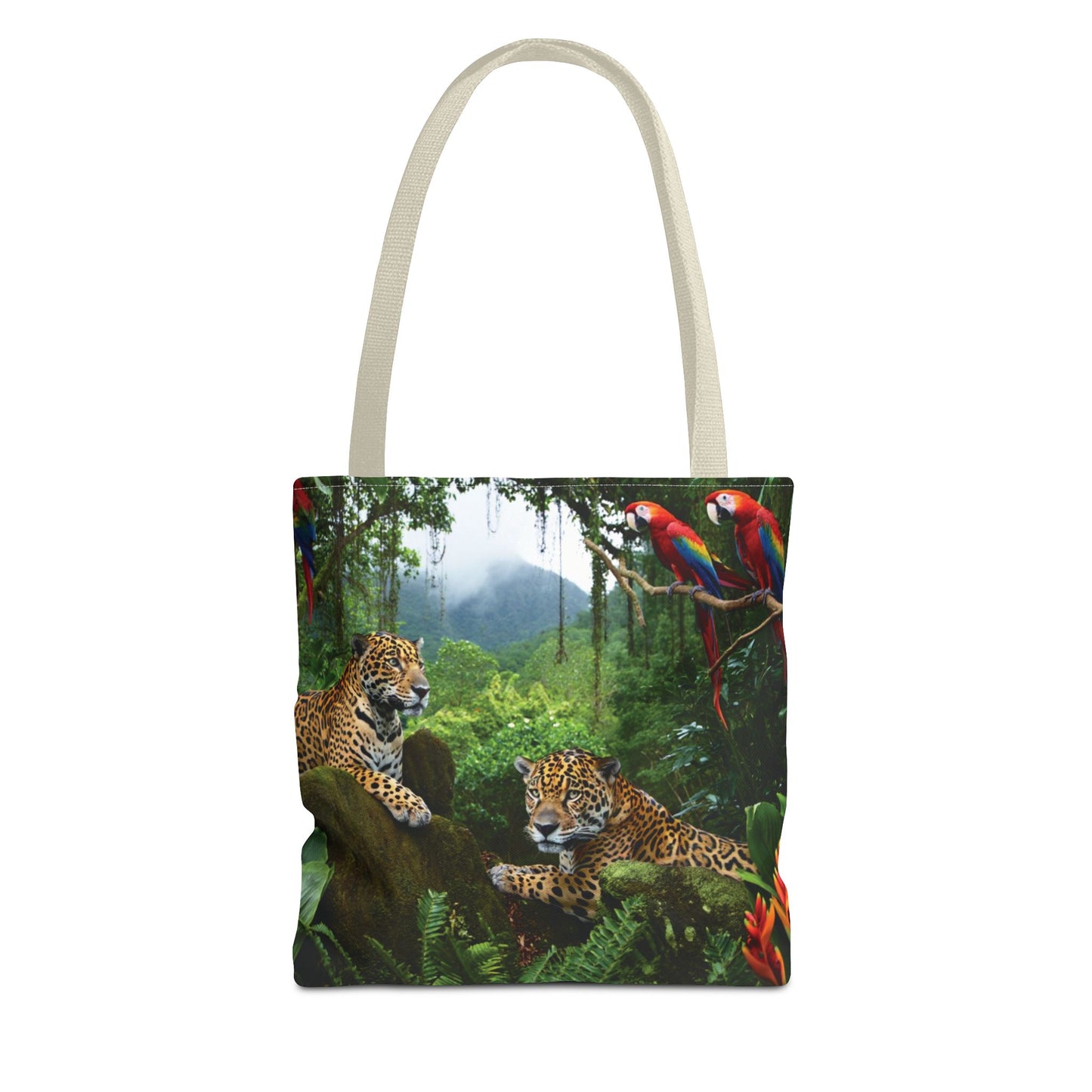 Jaguars and Parrots Tote Bag - 3 Sizes