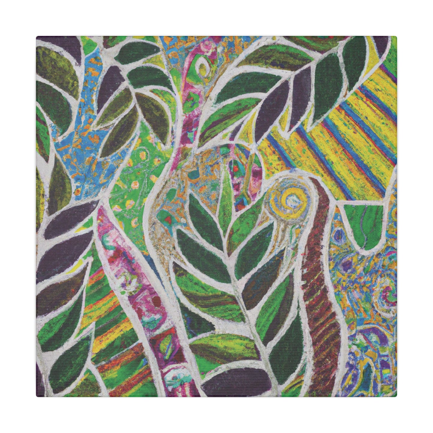 Tropical Canvas Artwork - Stretched Canvas Print, Many Sizes / Amazon Whimsy